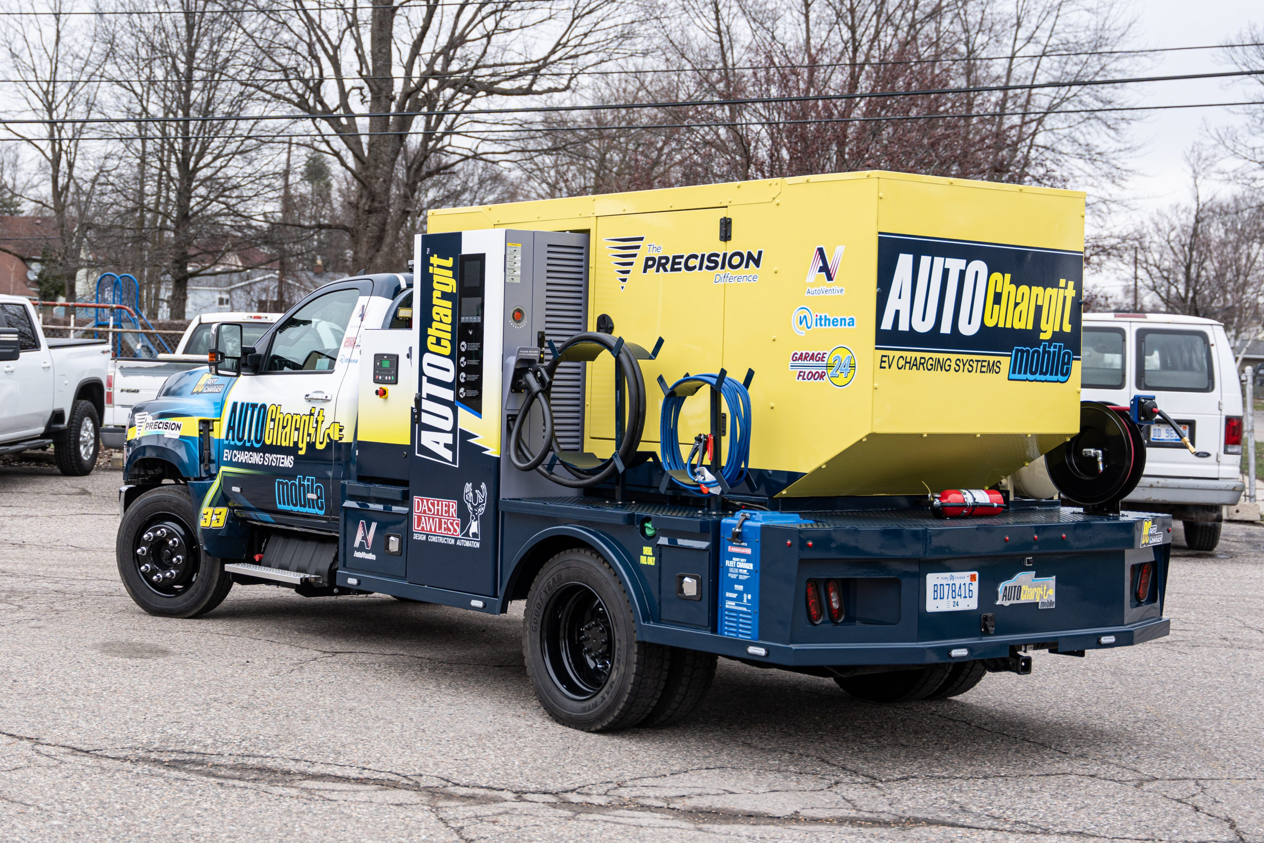 The AUTOChargit Mobile Truck Equipped with a 120 kW L3(DCFC) Charger and 175kW Generator.